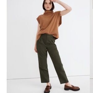 Madewell the Perfect Vintage Straight Pants Pleated Cargo Utility High-Rise